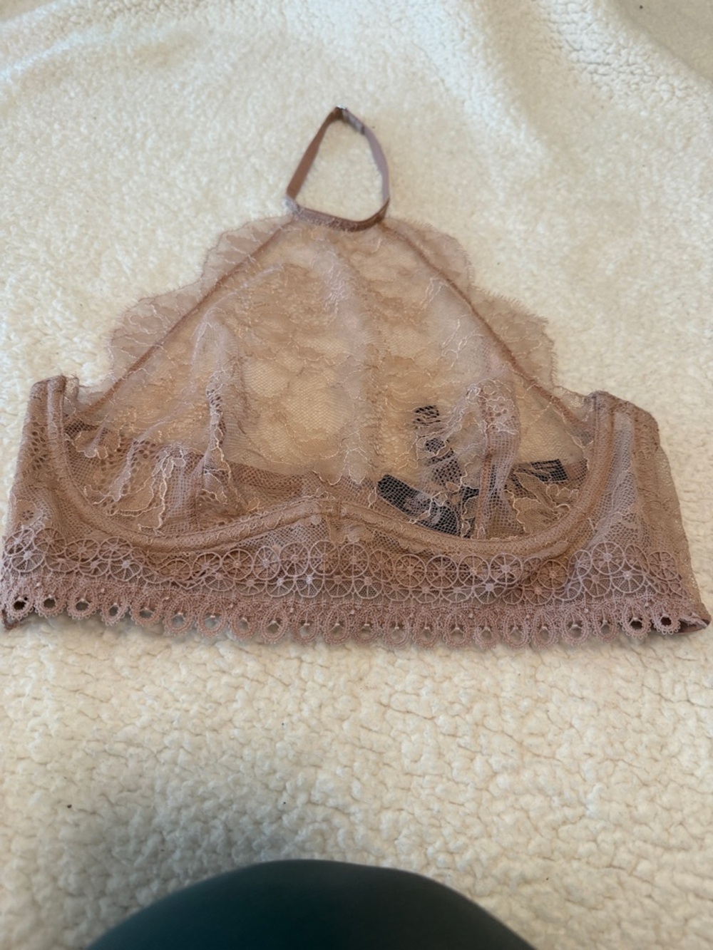 Victoria's Secret Mauve Lace Halter Bralette